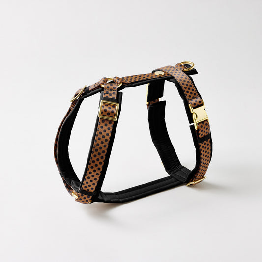 Hundegeschirr POLKA DOTS, Cognac