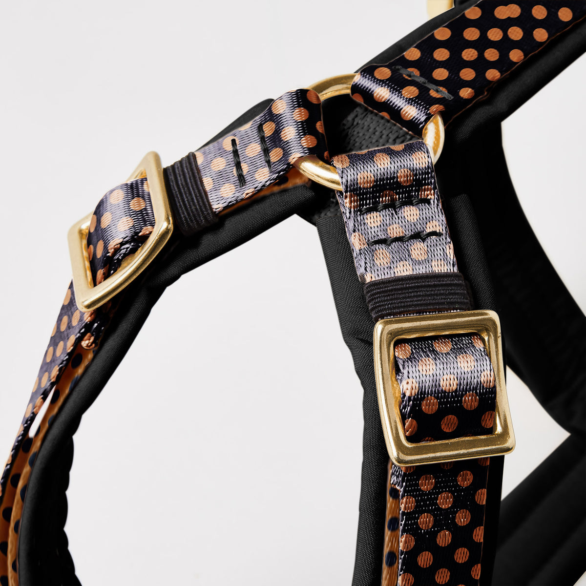 Hundegeschirr POLKA DOTS, Schwarz