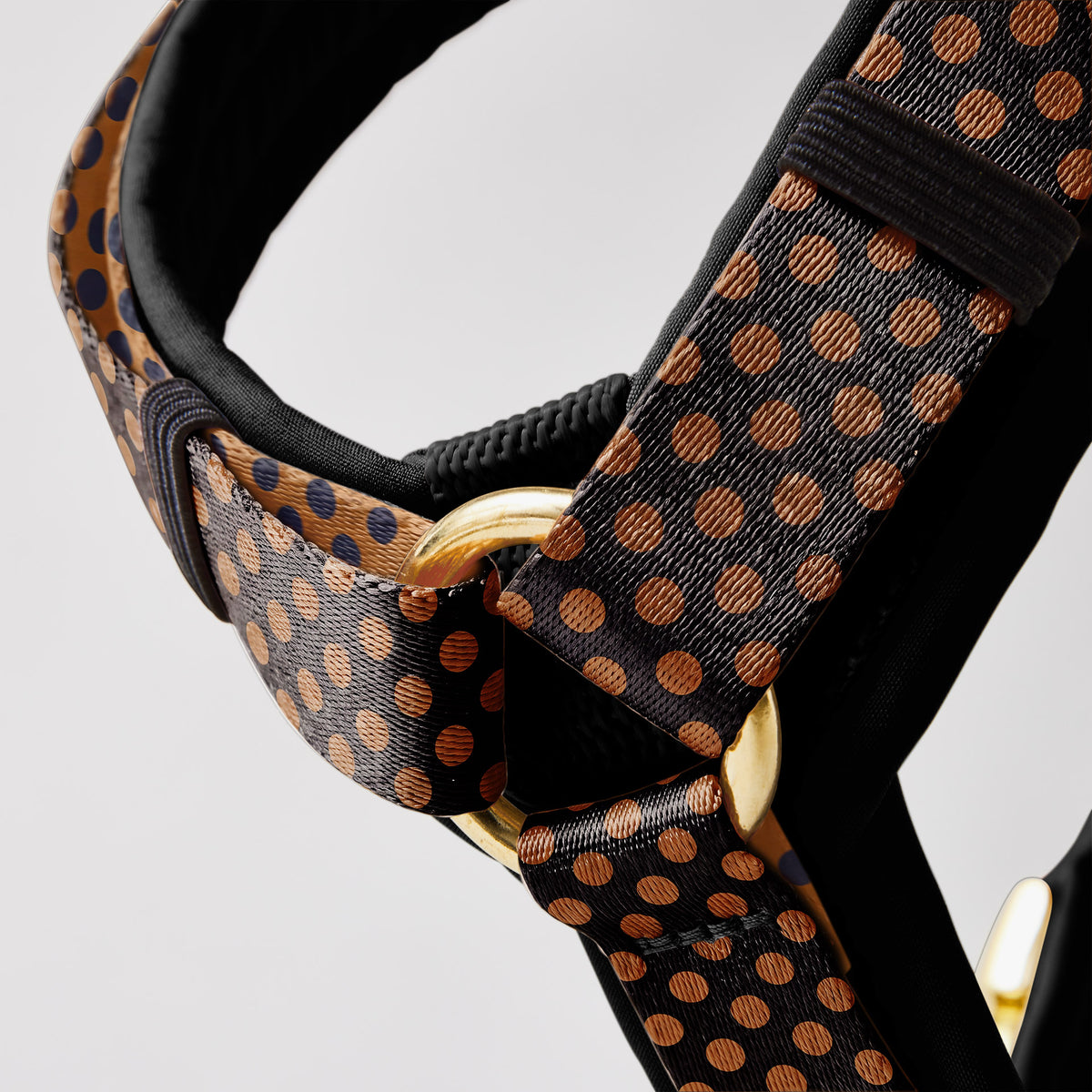 Hundegeschirr POLKA DOTS, Schwarz