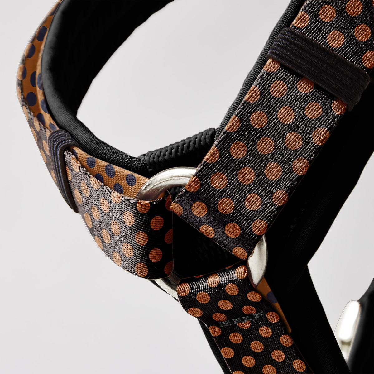 Hundegeschirr POLKA DOTS, Schwarz