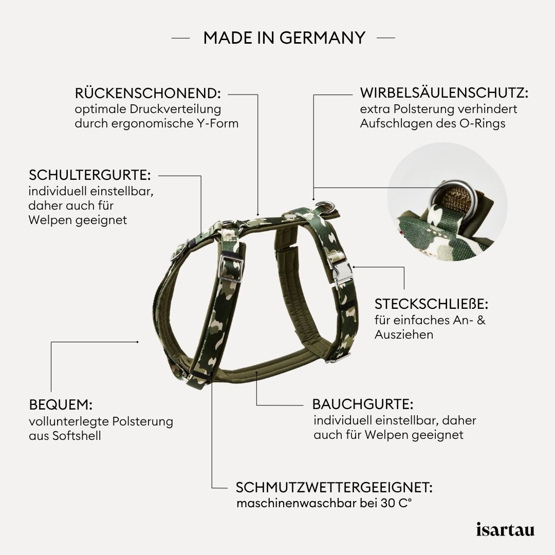 isartau Qualitätsmerkmale bei unserem Brustgeschirr im Design ENTDECKER