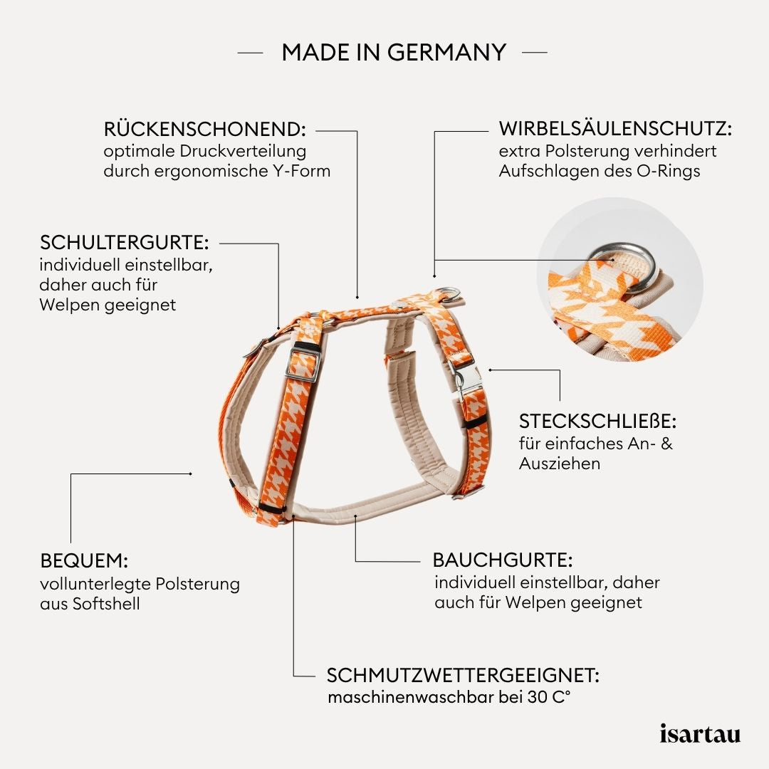 isartau Qualitätsmerkmale bei unserem Brustgeschirr im Design WANDLER
