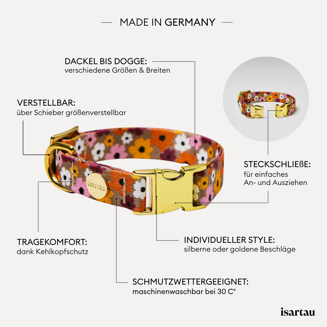 isartau Hundehalsband „Blumenmeer“, Produktdetails