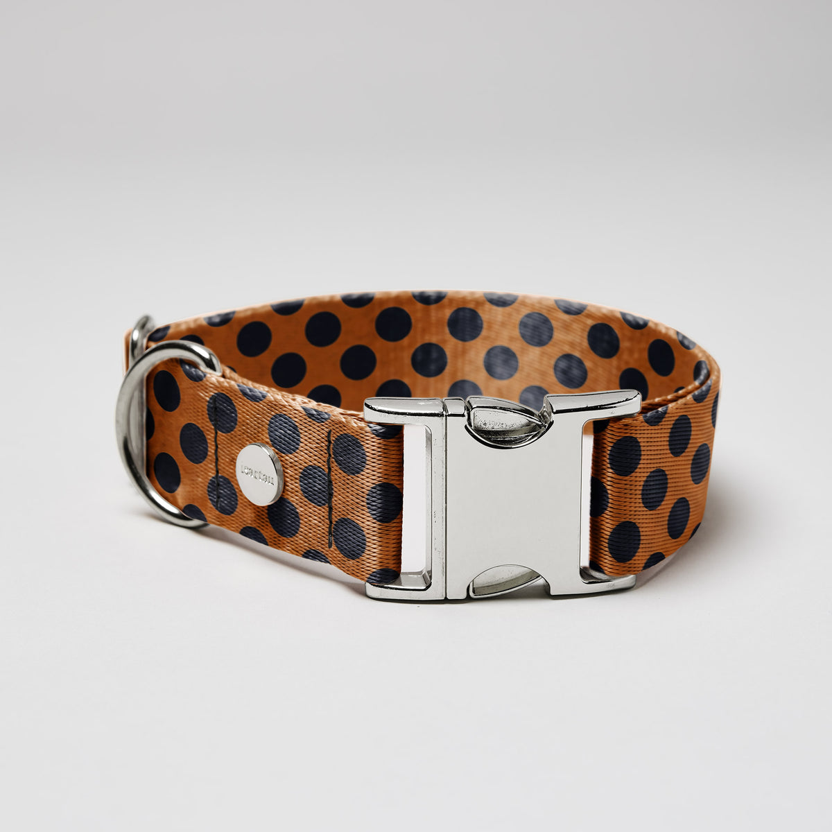 Designerhalsband POLKA DOTS, Cognac