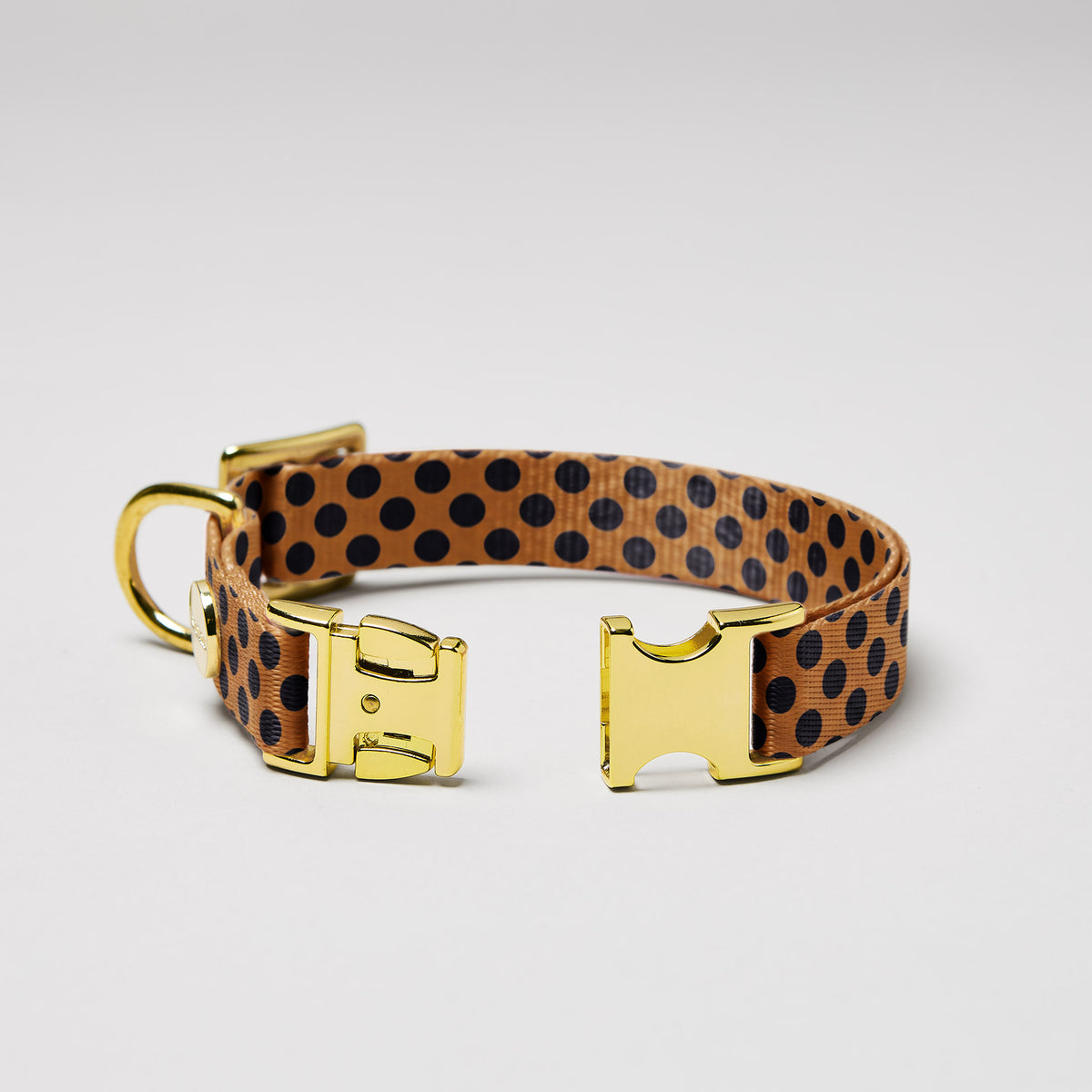 Designerhalsband POLKA DOTS, Cognac