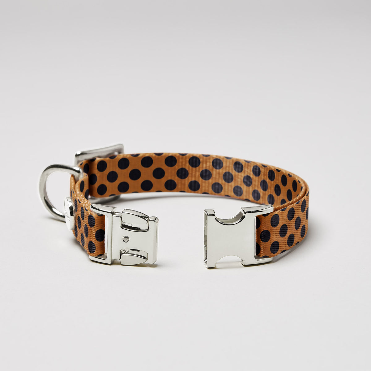 Designerhalsband POLKA DOTS, Cognac