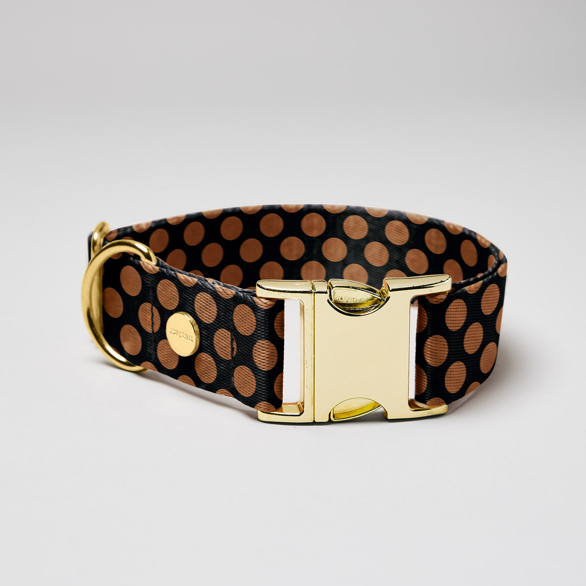 Designerhalsband POLKA DOTS, Schwarz