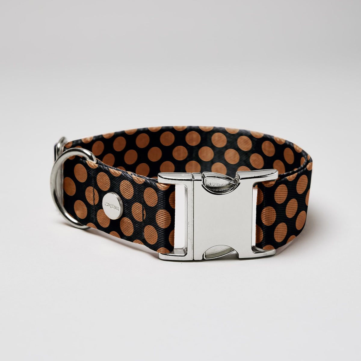 Designerhalsband POLKA DOTS, Schwarz