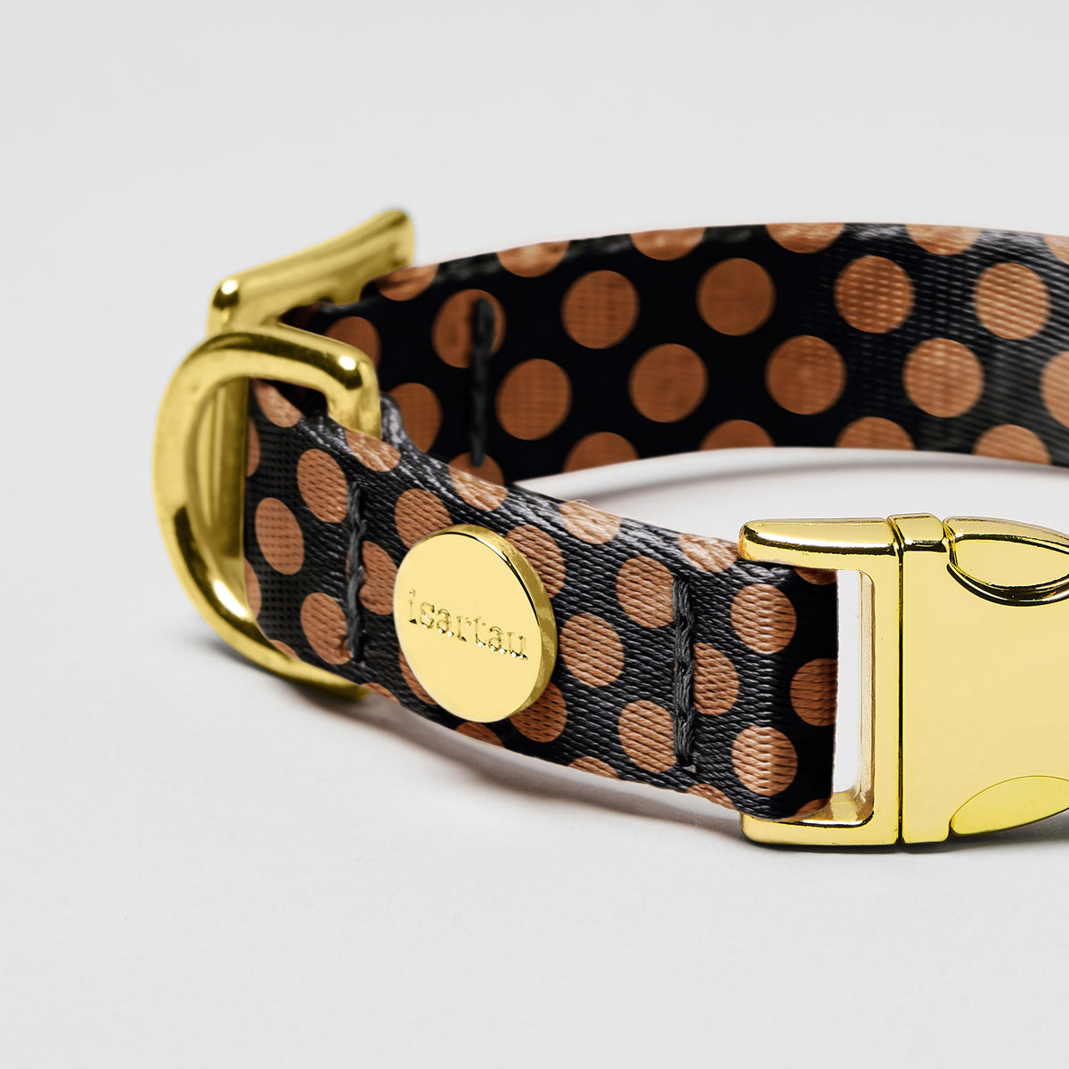 Designerhalsband POLKA DOTS, Schwarz