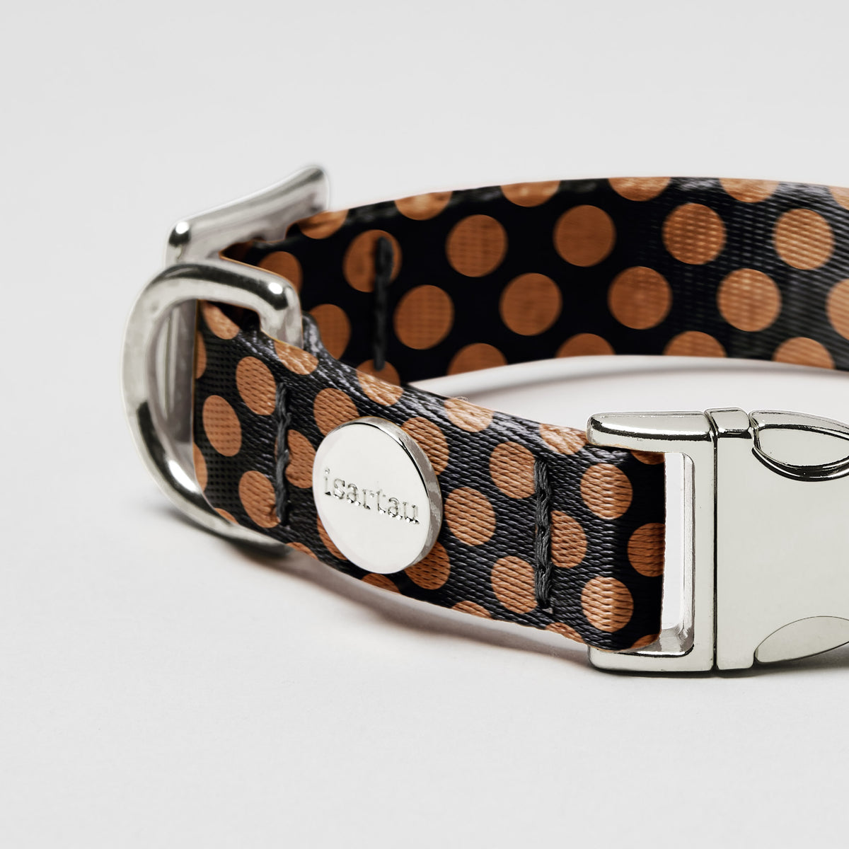 Designerhalsband POLKA DOTS, Schwarz