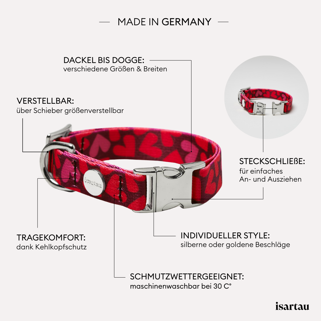 isartau Hundehalsband „Herzklopfen“, Produktdetails