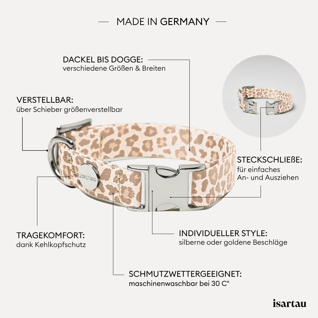 isartau Hundehalsband „Golden Leo“, Produktdetails