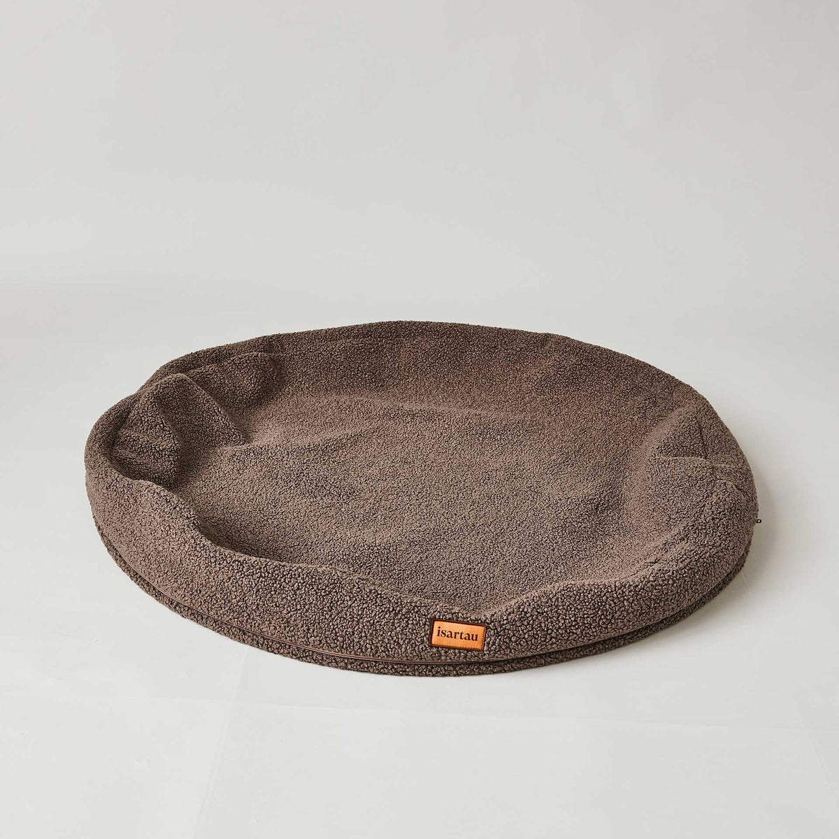 Wechselbezug für rundes orthopädisches Hundebett Bagelbettchen, Material Teddystoff Braun, 3 Größen