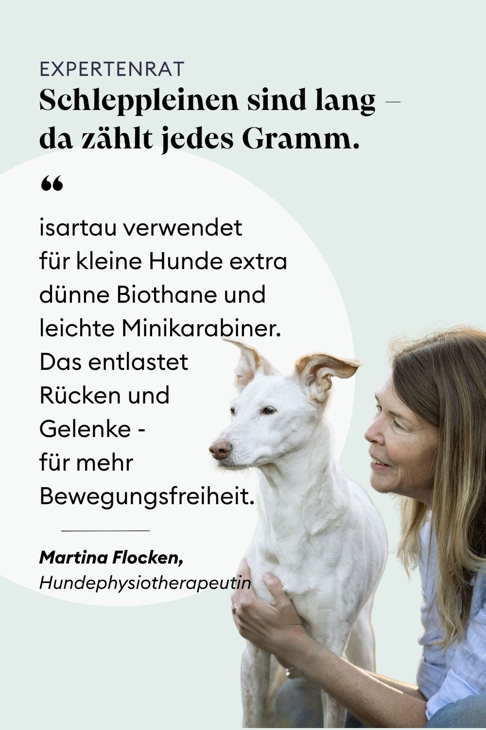 Gewicht einer Schleppleine muss zum Hund passen