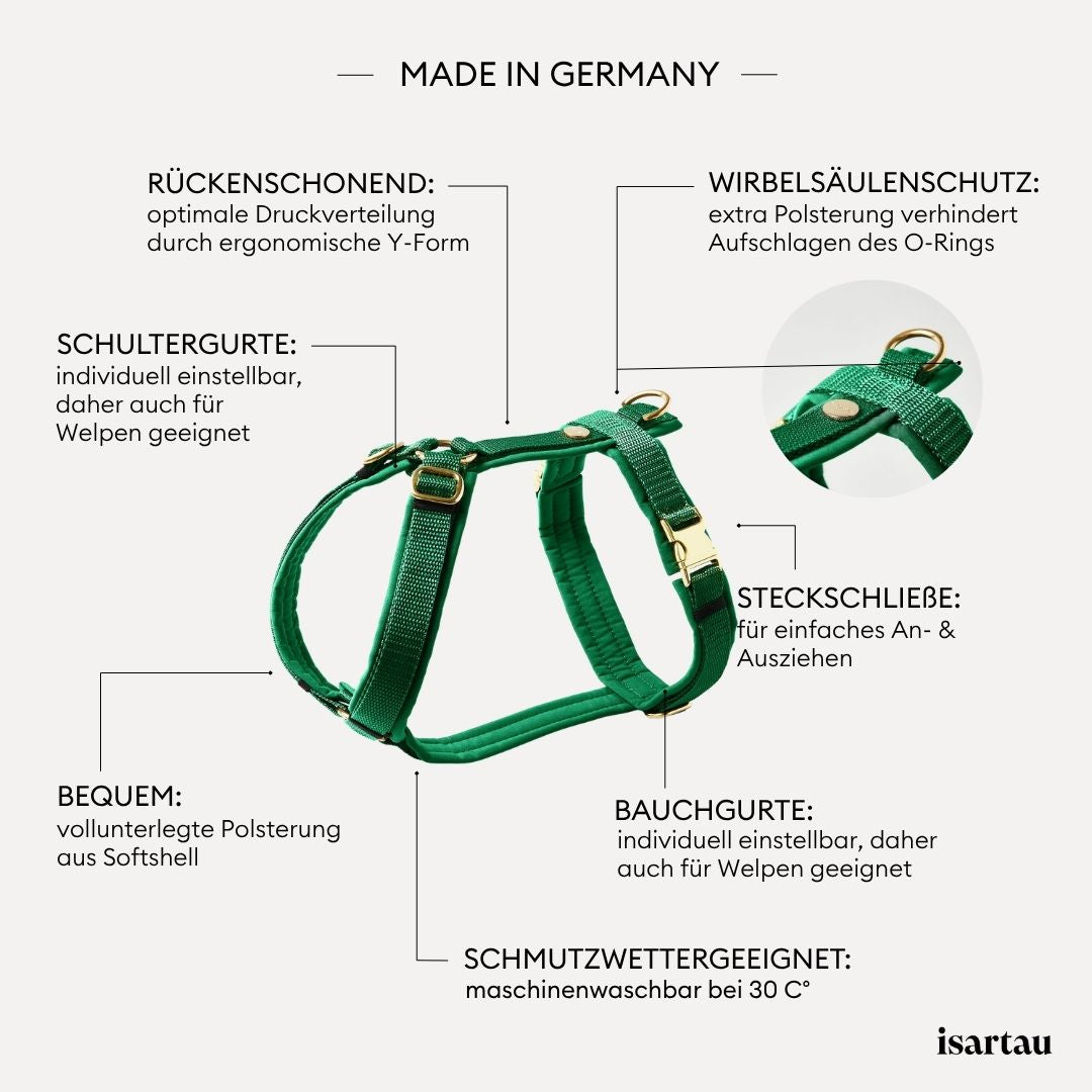 isartau Hundegeschirr Softie Grün, Produktdetails