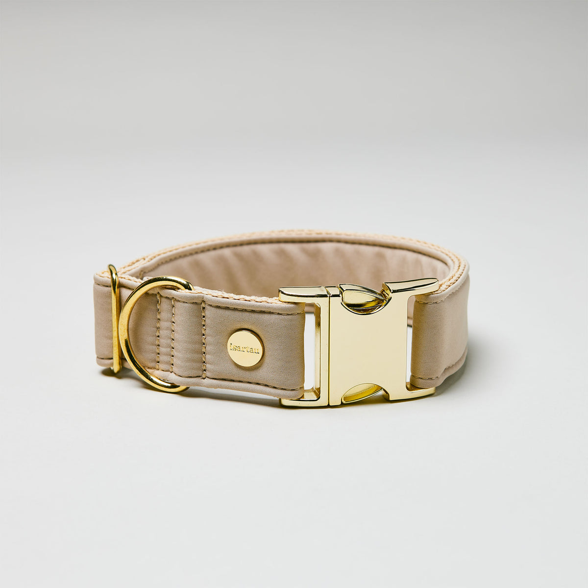 isartau Halsband Softie Beige, goldene Beschläge
