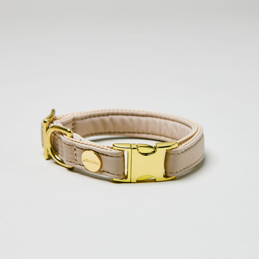 isartau Halsband Softie Beige, goldene Beschläge