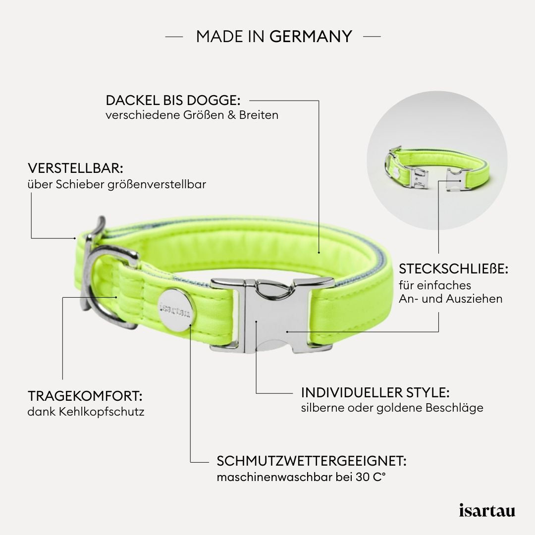 isartau Halsband Softie Neongelb-Grau, Produktdetails