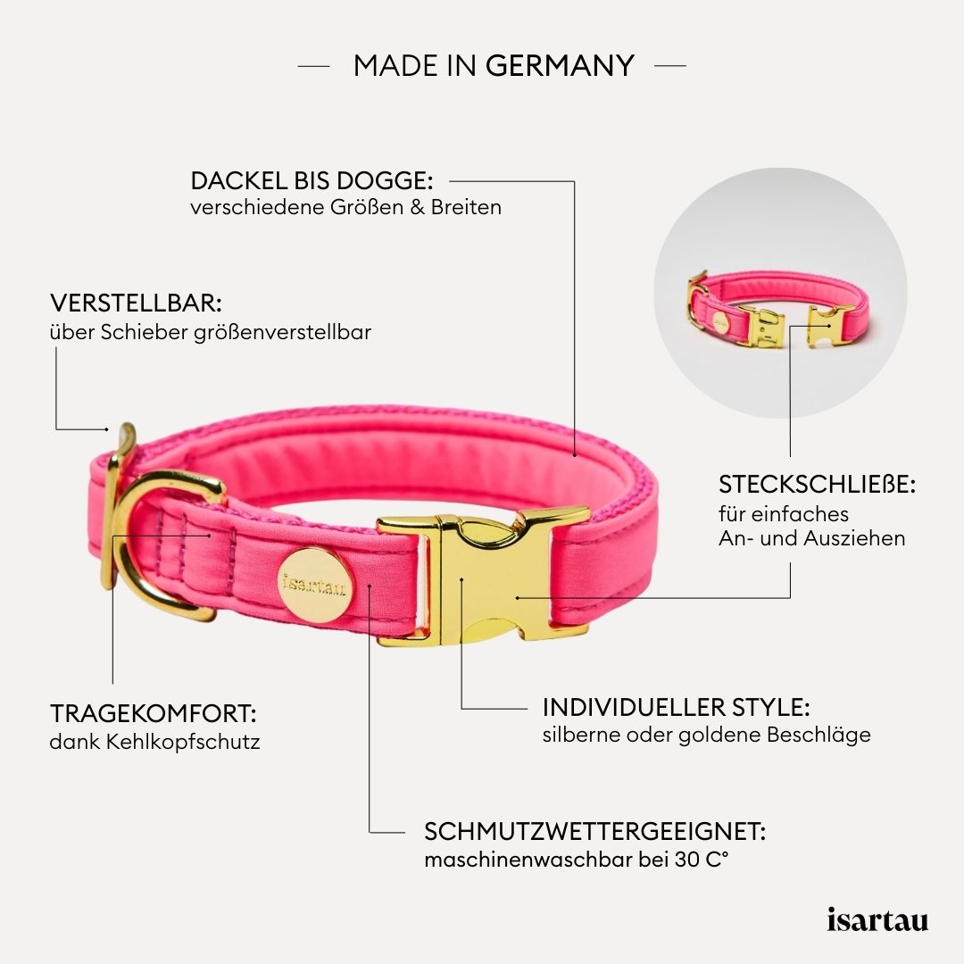 isartau Halsband Softie Neonpink, Produktdetails