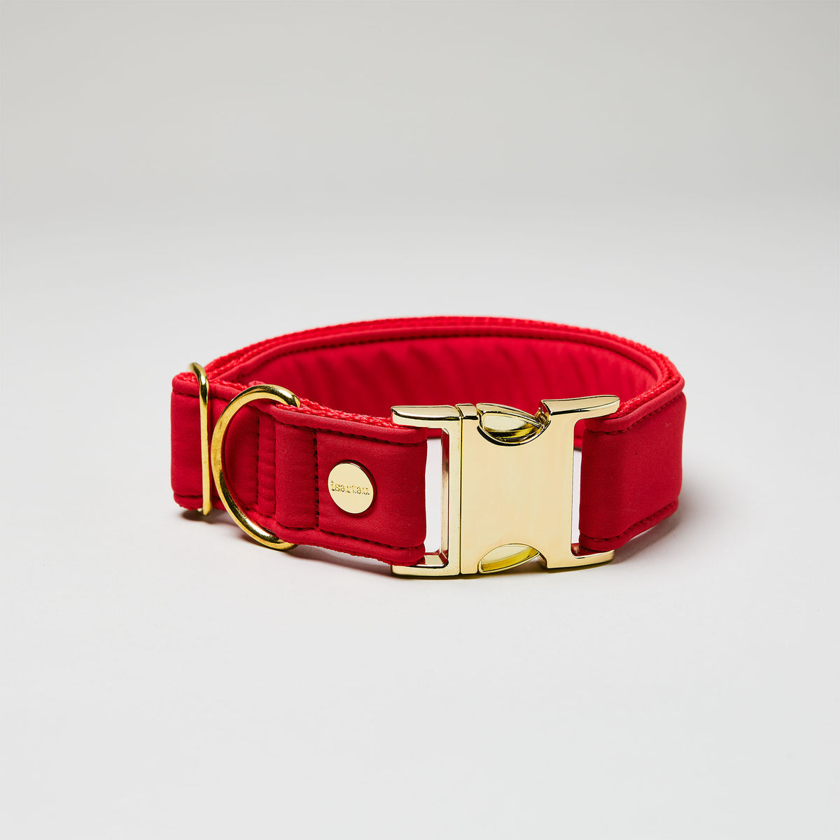 isartau Halsband Softie Rot, goldene Beschläge