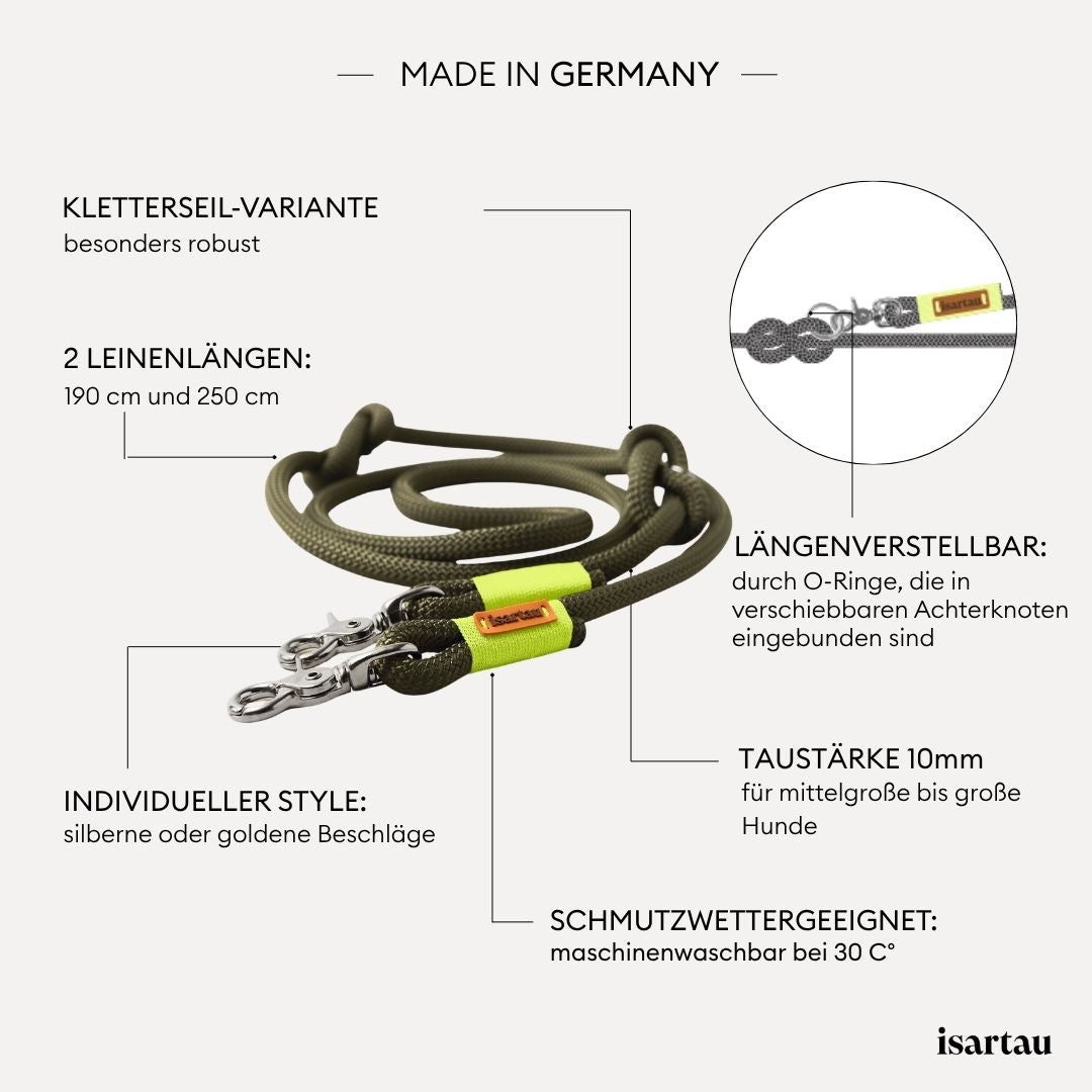 isartau Tauleine Olive Grove Neongelb, Kletterseil, Produktdetails