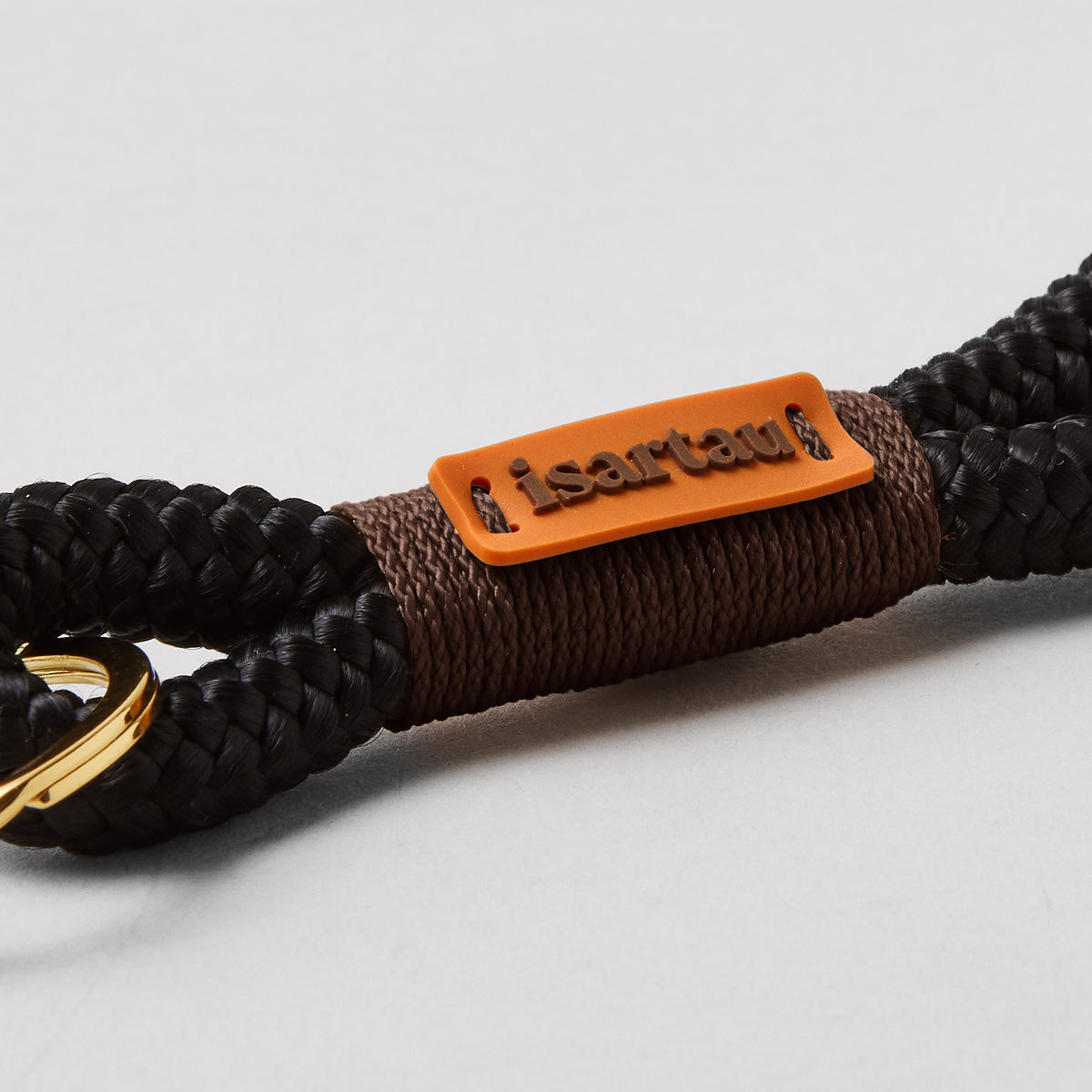 isartau Schlüsselanhänger Black Mamba Dunkelbraun, Softtau, gold, Detailansicht
