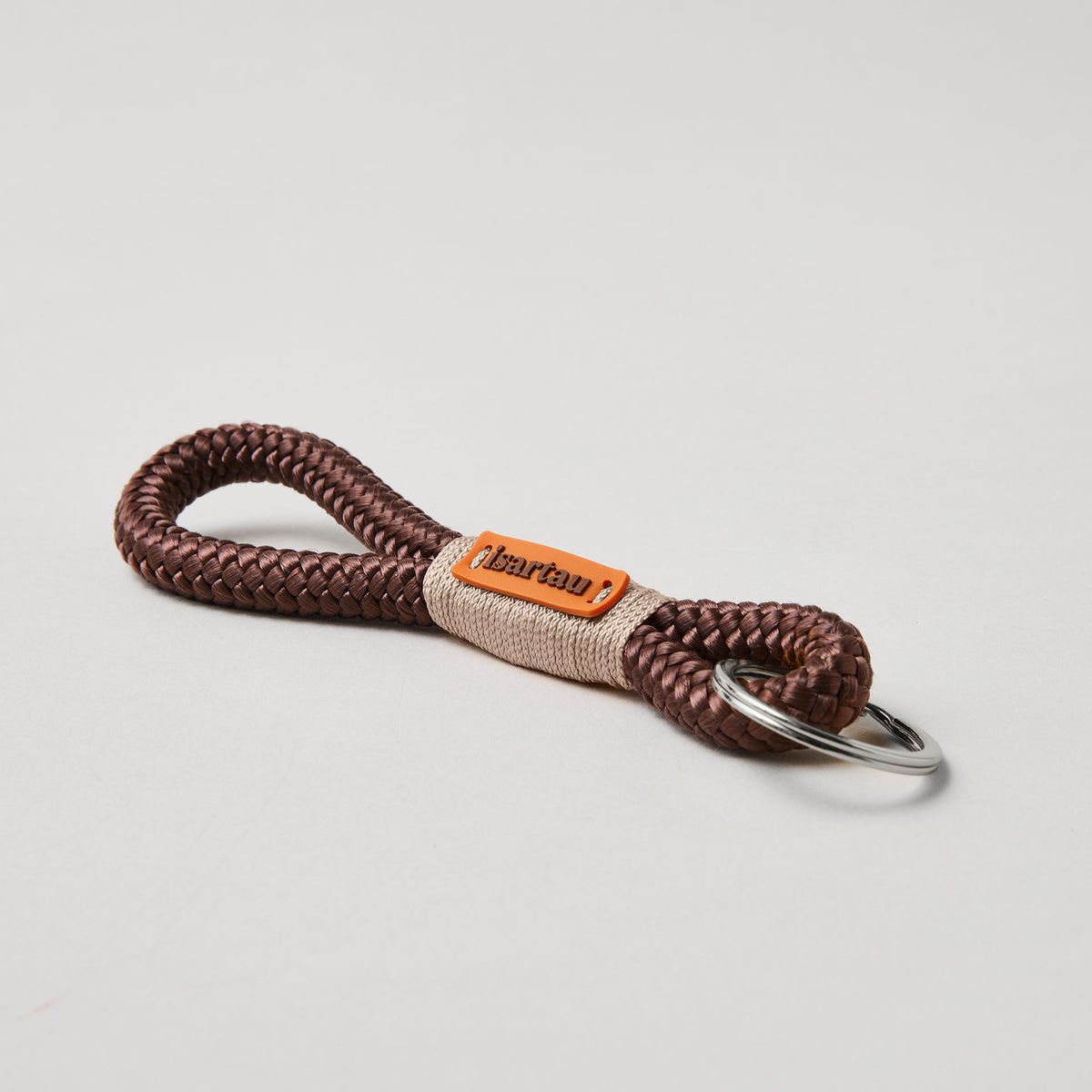 isartau Schlüsselanhänger Classy Chestnut Beige, Softtau, silber