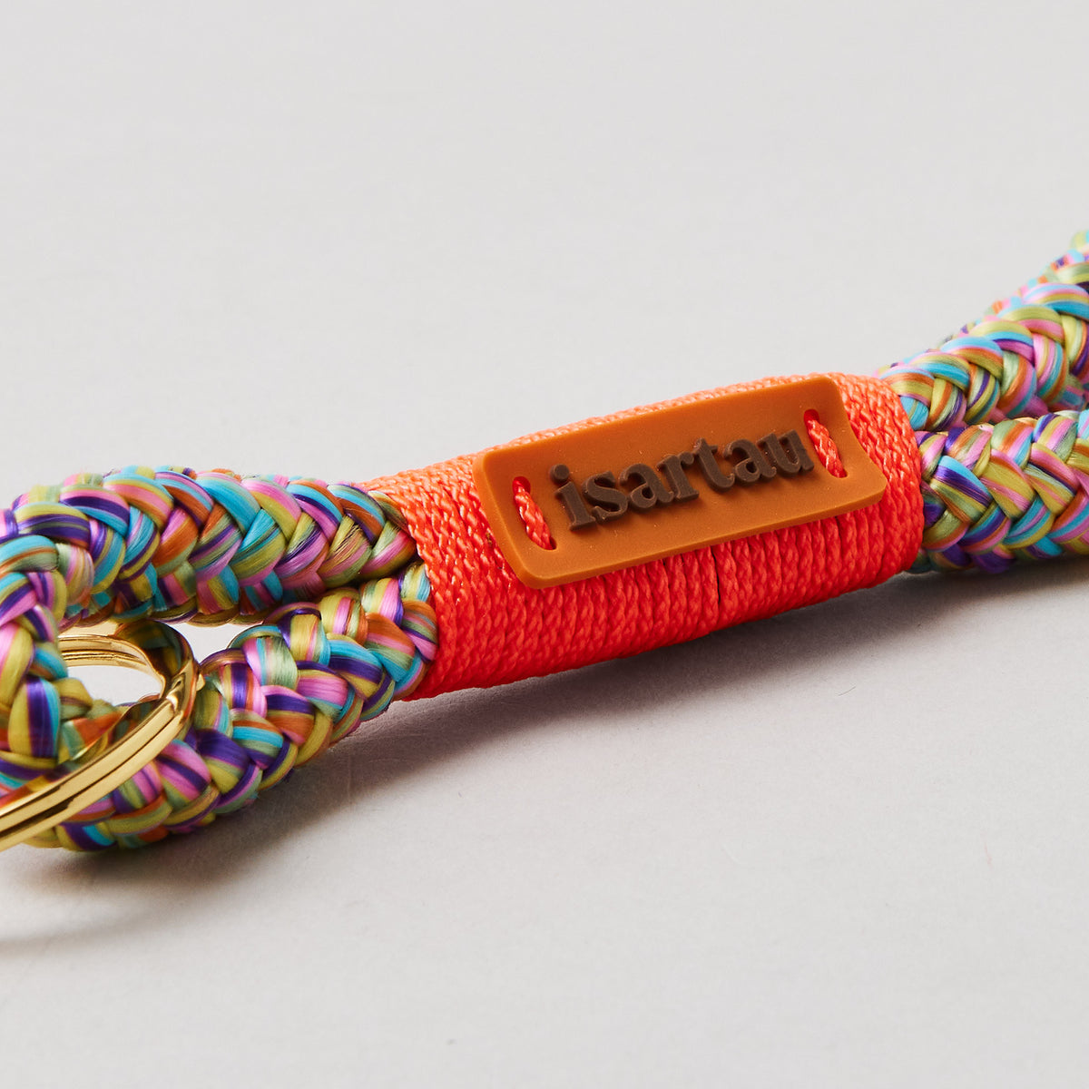 isartau Schlüsselanhänger Easy Summer Neonorange, Softtau, gold, Detailansicht