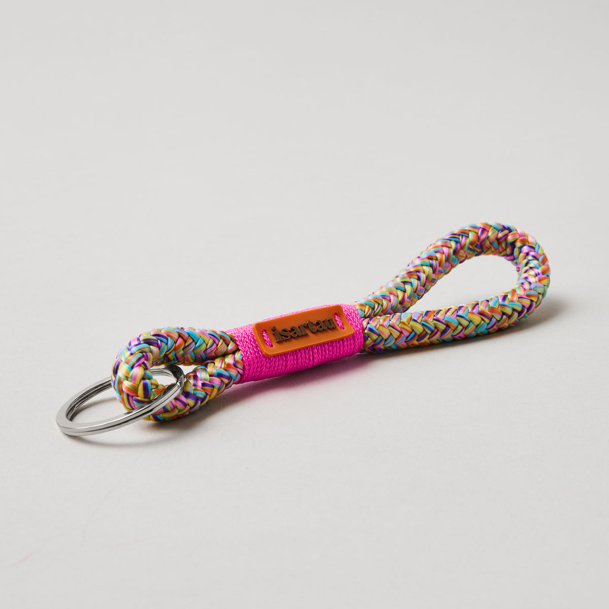 isartau Schlüsselanhänger Easy Summer Neonpink, Softtau, silber