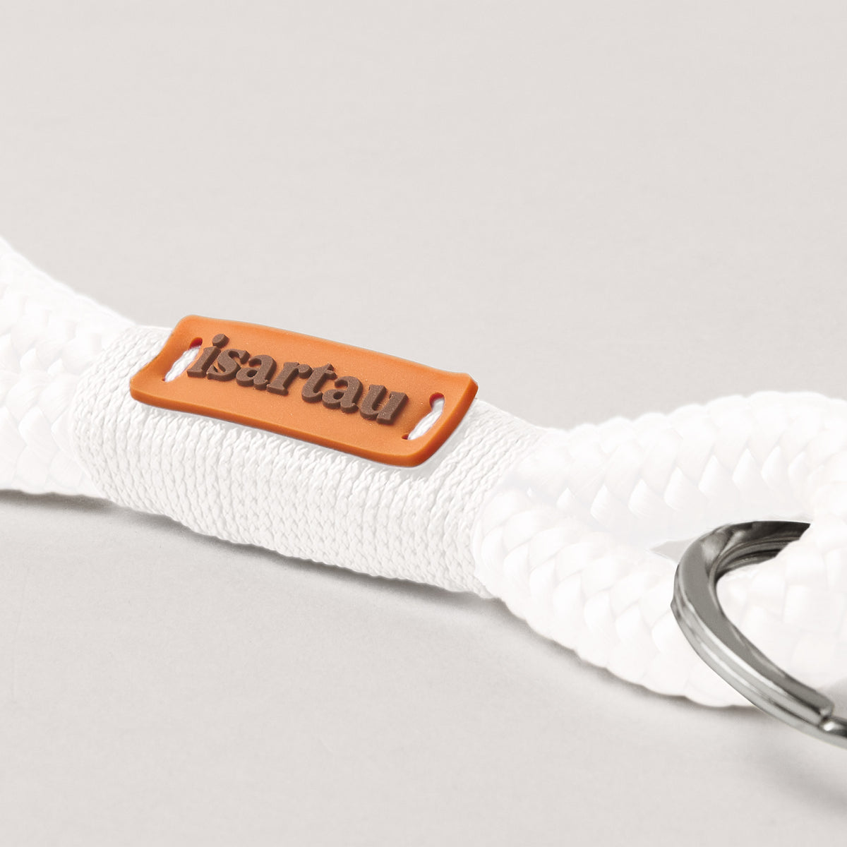 isartau Schlüsselanhänger Pure Breeze Weiß, Softtau, silber, Detailansicht