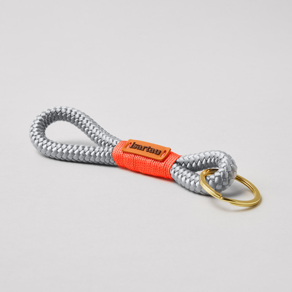isartau Schlüsselanhänger Pebble Stone Neonorange, Softtau, gold