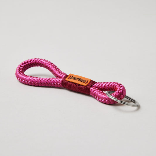 isartau Schlüsselanhänger Viva Magenta Burgunder, Softtau, silber