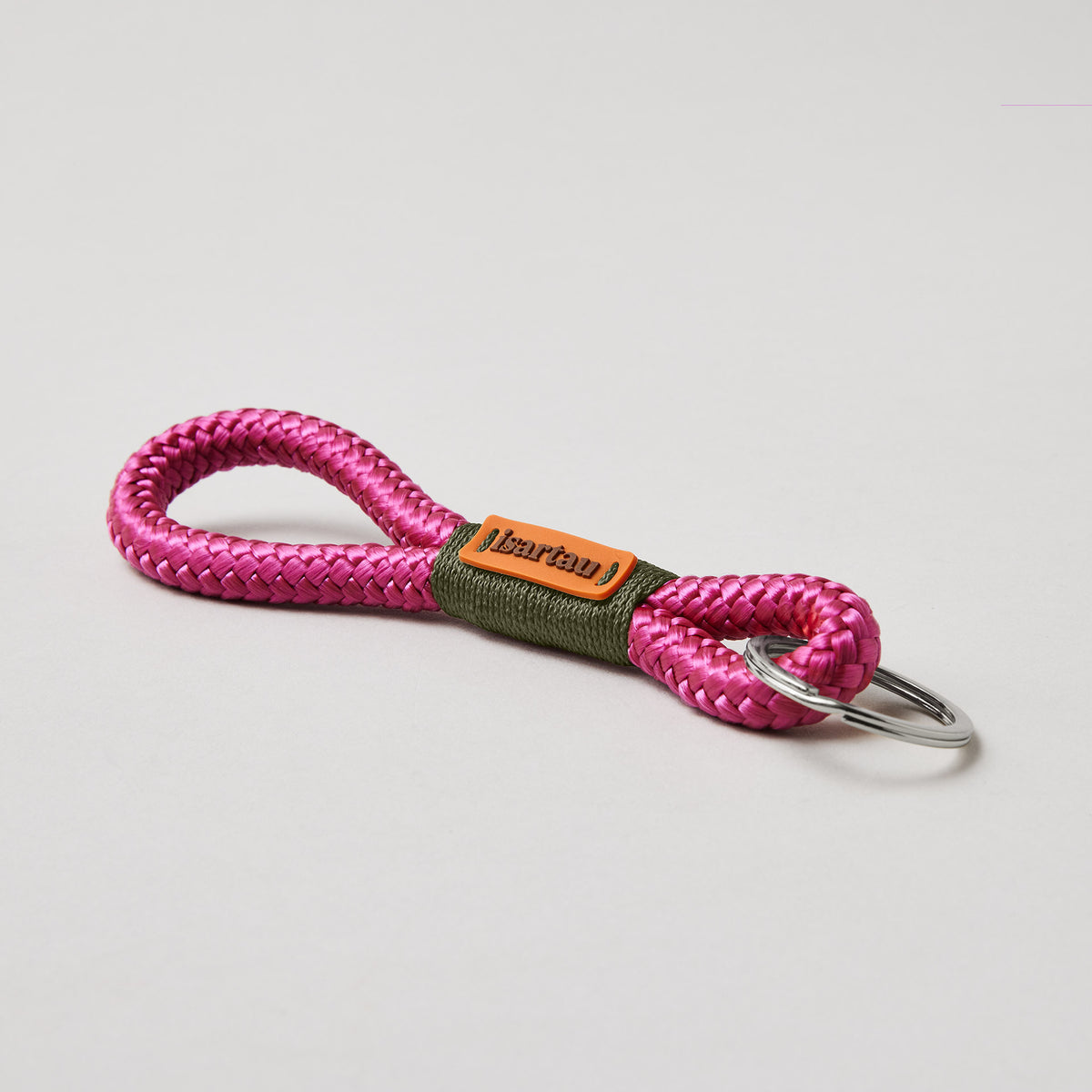 isartau Schlüsselanhänger Viva Magenta Oliv, Softtau, silber