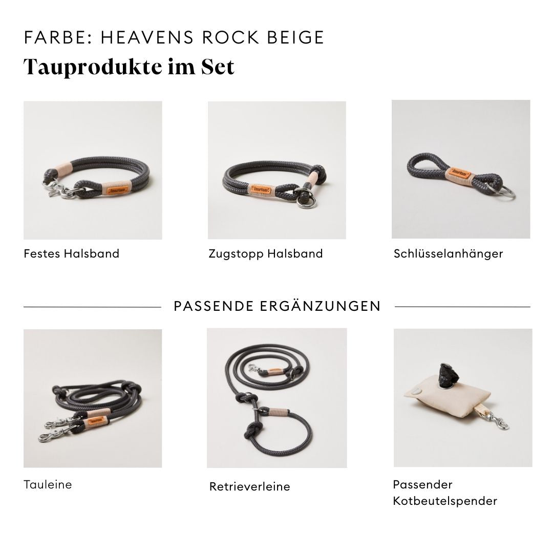 isartau Heaven's Rock Beige, Farbkombination aus Tau und Takelung