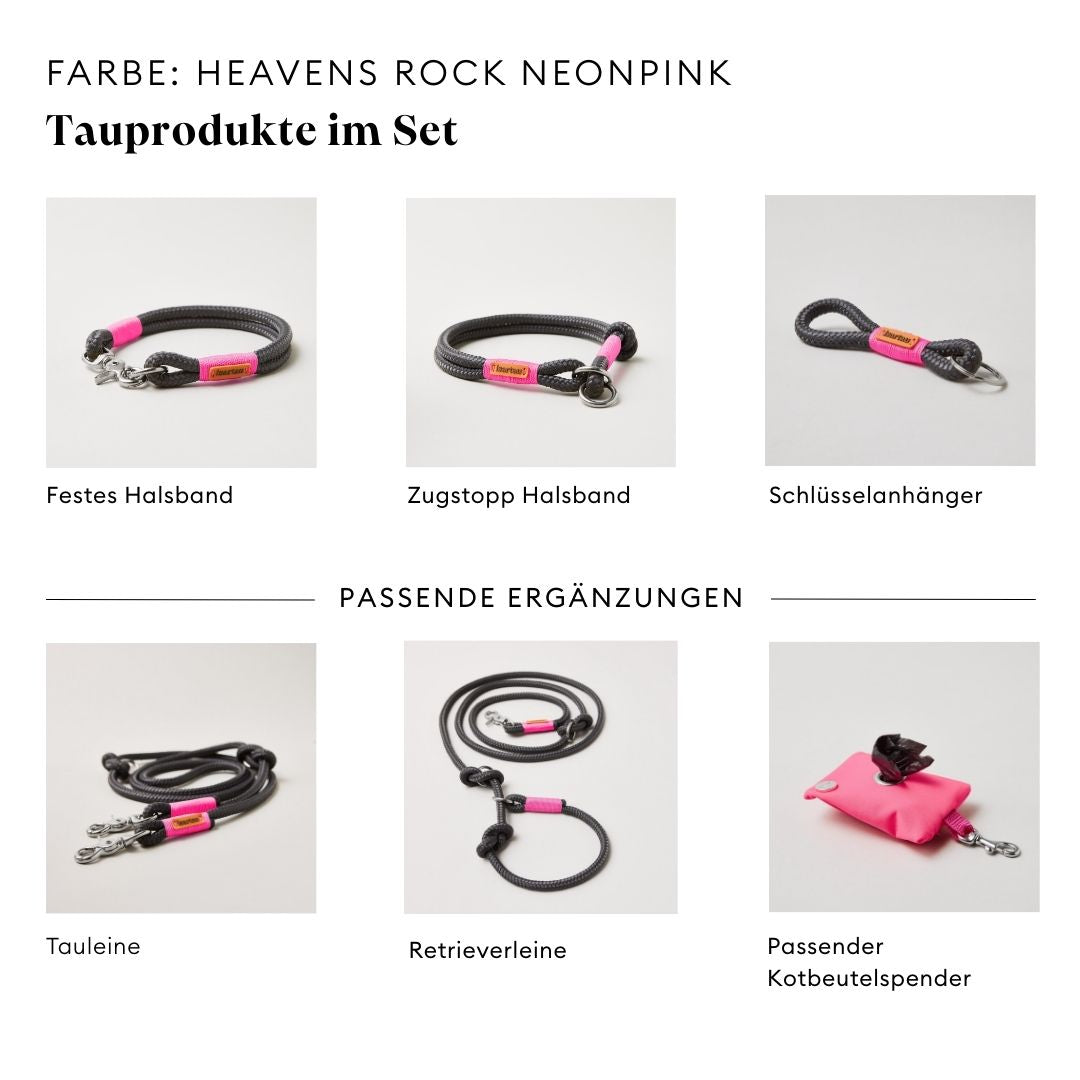 isartau Heaven's Rock Neonpink, Farbkombination aus Tau und Takelung
