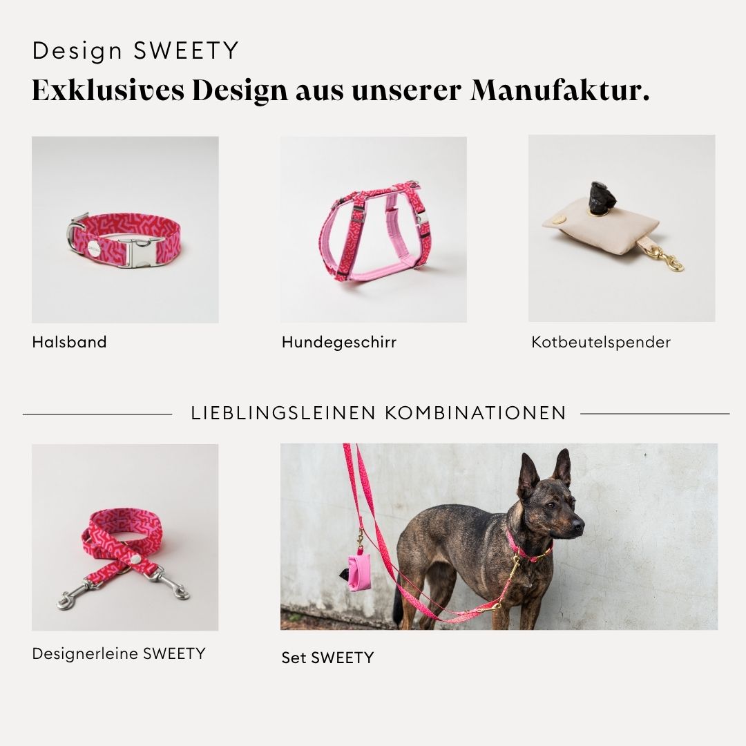 Grafik zeigt Produkte aus anderen Materialien passend zum Design SWEETY