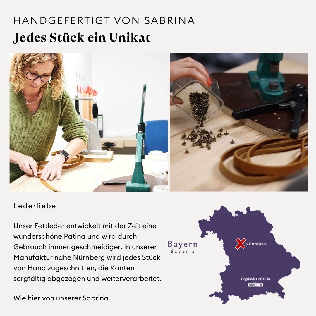 isartau Lederwerkstatt, gefertigt in echter Handarbeit