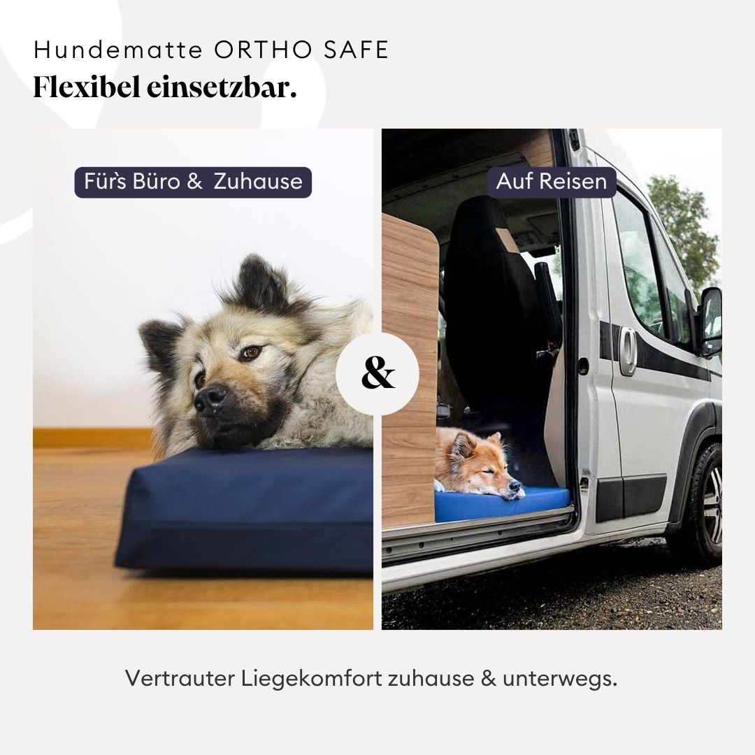 isartau Grafik zur Flexibilität der orthopädischen Hundematte Safe