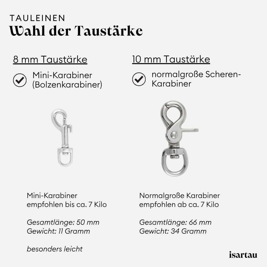 Entscheidungshilfe für Karabinergröße 8mm Mini-Karabiner 10mm normalgroße Karabiner, silberne Karabiner