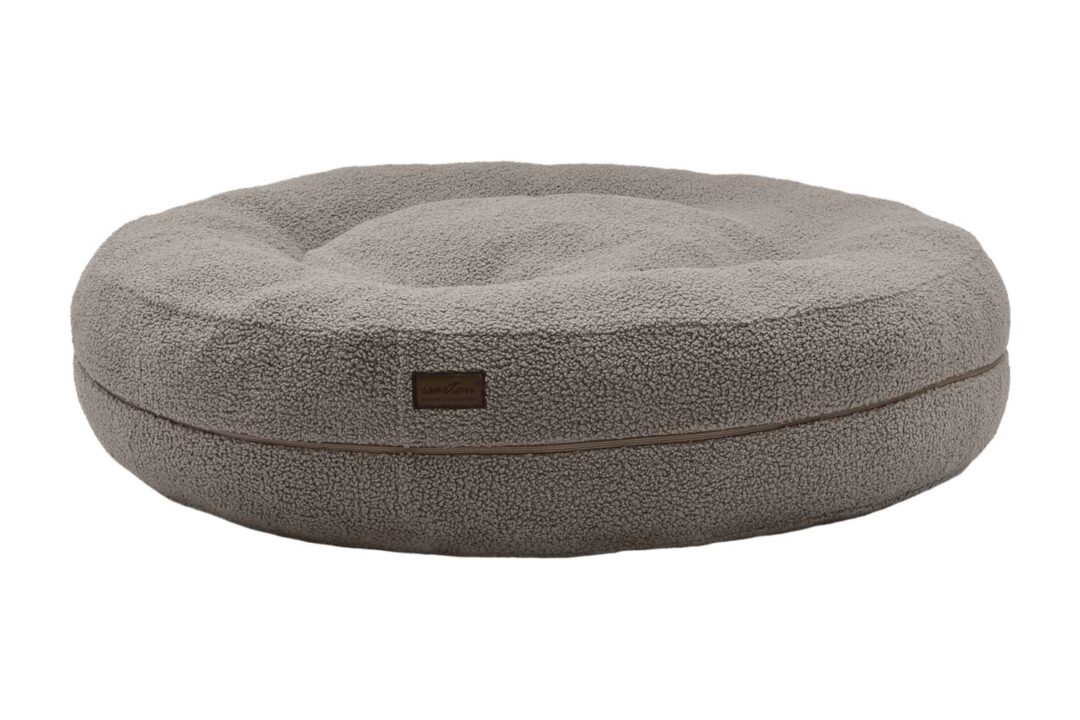 Hundebett Bagelbettchen TEddystoff taupe