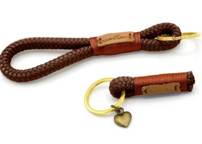 Schlüsselanhänger MAXI & SHORTY Softtau, braun/hellbraun