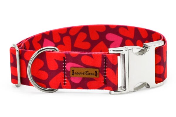 Designer Hundehalsband, *Herzklopfen*, Größe XL, Breite 38mm