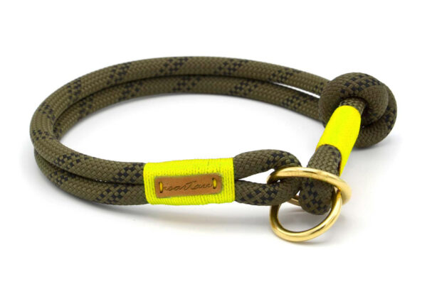 Zugstopp Halsband mit Knoten-Stopp – Kletterseil mit Schwarz