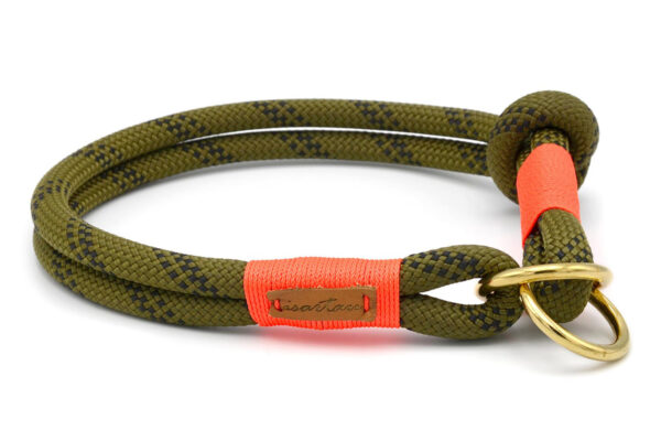 Hunde-Zugstopp Halsband mit Knoten-Stopp – Kletterseil mit Schwarz