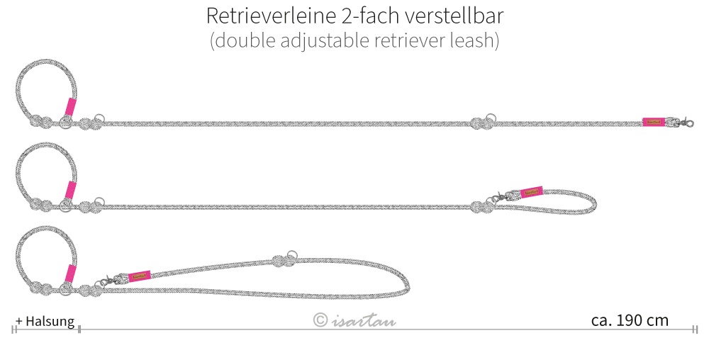 Retrieverleine 2-fach verstellbar