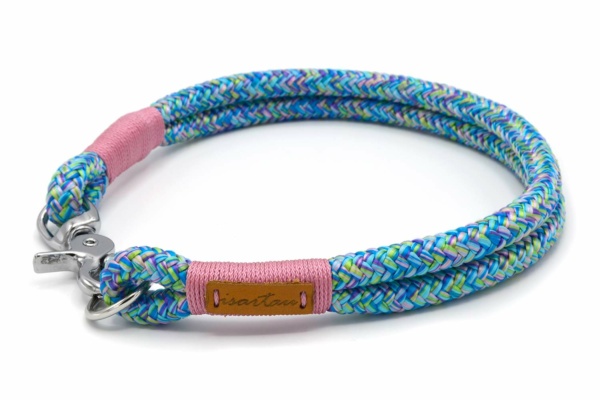 festes Halsband aus Tau mit Karabinerverschluss, nicht verstellbar - Softtau