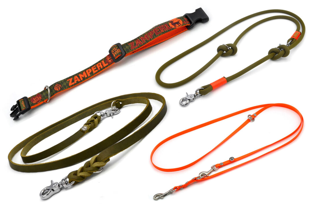 Dackel Halsband Zamperl mit farblich passenden Leinen