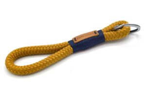 Tau-Schlüsselanhänger MAXI (ca. 15-17 cm lang) mit Takelung in Marineblau