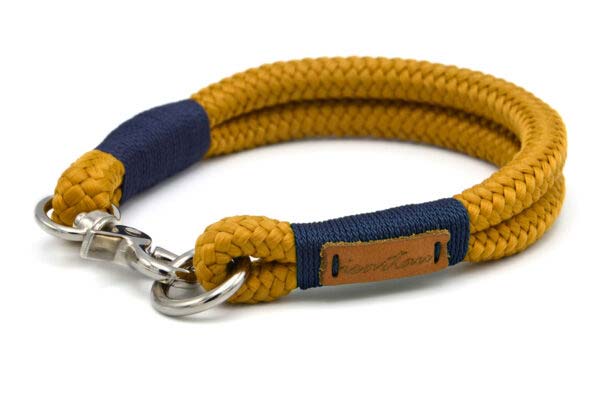 festes Halsband aus Tau mit Karabinerverschluss, nicht verstellbar - Softtau