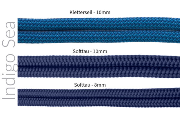 Verfügbare Seiltypen und Seilstärken "Indigo Sea"
